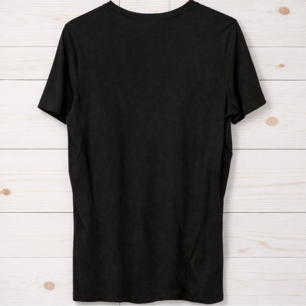 Zutter Distressed Rock Chic Leopard Lips Black Graphic Tee ~ Size Medium - Picture 5 of 8